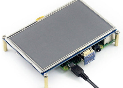 WAVESHARE 5 Inch HDMI LCD 800x480 Touch Screen  for Raspberry Pi, 5 Inch HDMI LCD