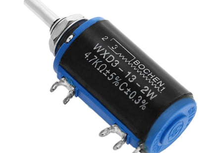 WXD3 - 13 - 2W 4.7K Ohm  Multiturn Precision Potentiometer -Black