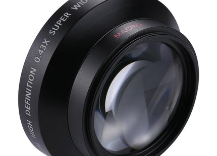 62mm 0.43X Super Wide Angle Lens with Macro Lens, 62mm