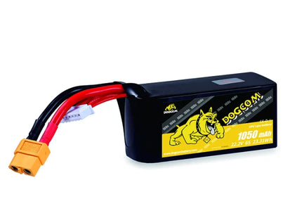 DOGCOM 1050mAh 160C 6S 22.2V FPV LiPo Battery
