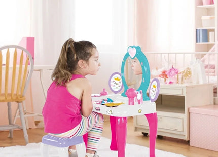 Dolu Unicorn Vanity Table & Stool - Pink
