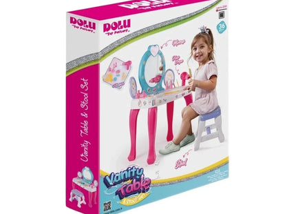 Dolu Unicorn Vanity Table & Stool - Pink