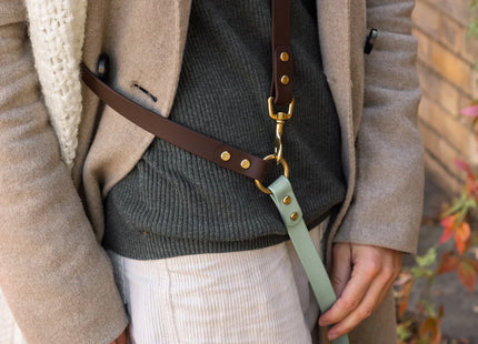 Loki Multiway Dog Lead in Khaki & Brown