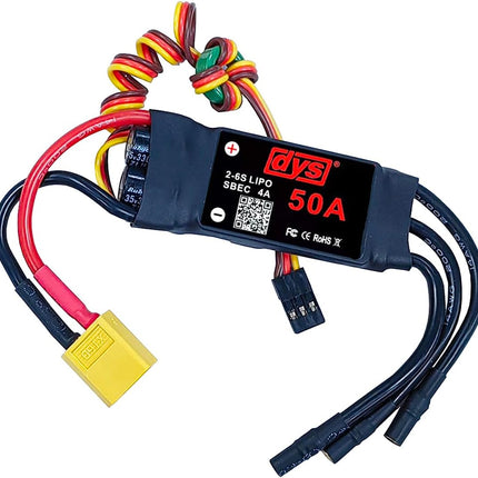 DYS 50A 2-6S Brushless ESC With 5V/4A BEC For RC fixed-wing Aircraft