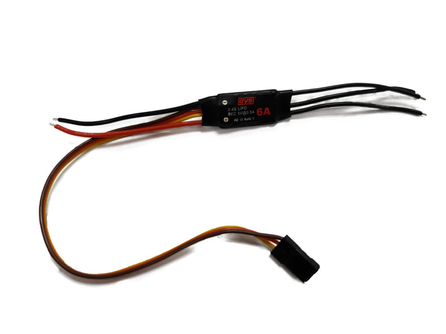 DYS 6A 2-4S Brushless ESC With 5V/0.5A BEC For RC fixed-wing Aircraft / Helicopter