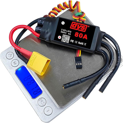 DYS 80A 2-6S Brushless ESC With 5V/6A BEC For RC fixed-wing Aircraft