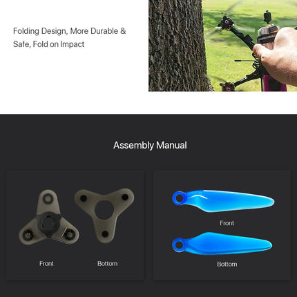 DAL Fold 2 F5 5147.5 Folding Propellers (4 hub, 12 blades)