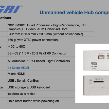 Tengri Unmanned vehicle HUB computer (UvHc)