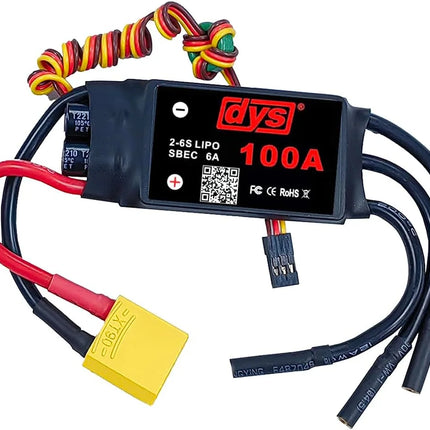 DYS 100A 2-6S Brushless ESC With 5V/6A BEC For RC fixed-wing Aircraft