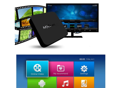 MXQ Pro 5G 1280 x 720 Full HD Media Player 1GB+8GB RK30Board Quad Core Android 7.1 TV Box with Remote Control