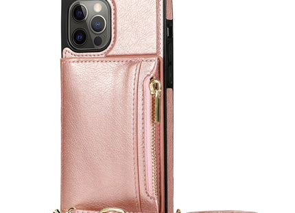 Square Zipper Wallet Bag TPU+PU Back Cover Case with Holder & Card Slots & Wallet & Cross-body Strap, For iPhone 12 Pro Max, For iPhone XS / X, For iPhone XS Max