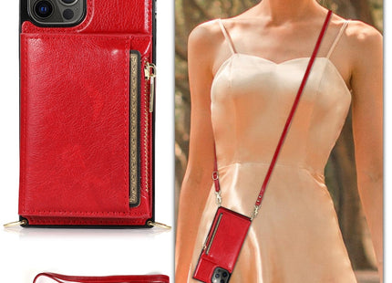 Square Zipper Wallet Bag TPU+PU Back Cover Case with Holder & Card Slots & Wallet & Cross-body Strap, For iPhone 12 Pro Max, For iPhone XS / X, For iPhone XS Max