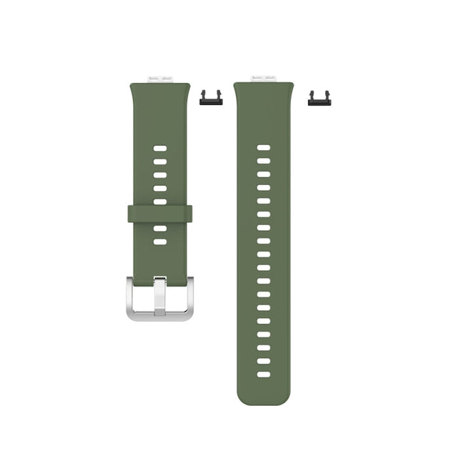 For Huawei Watch Fit Silicone Replacement Wrist Strap Watchband with Stainless Steel Buckle