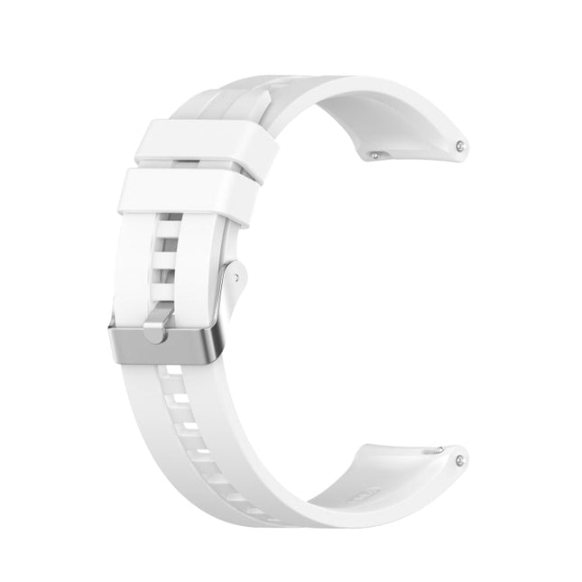 For Huawei Watch GT 2 42mm Silicone Replacement Wrist Strap Watchband, with Silver Buckle