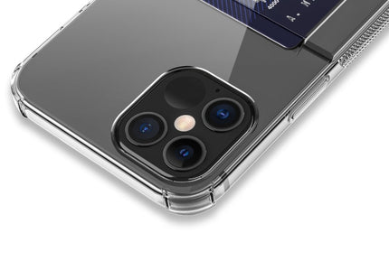 TPU Transparent Protective Case with Card Slots, For iPhone 12, For iPhone 12 Mini