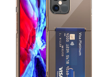 TPU Transparent Protective Case with Card Slots, For iPhone 12, For iPhone 12 Mini