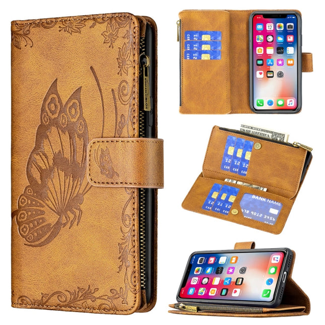 Flying Butterfly Embossing Pattern Zipper Horizontal Flip Leather Case with Holder & Card Slots & Wallet, For iPhone XS Max, For iPhone 11, For iPhone 11 Pro, For iPhone 11 Pro Max