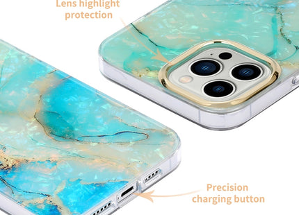 Electroplating Shell Texture Marble Phone Case, For iPhone 12 / 12 Pro, For iPhone 12 Pro Max, For iPhone 11