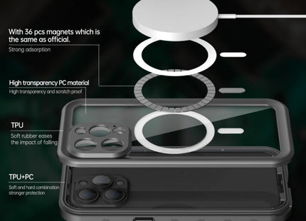 PC + TPU + PET Shockproof Magsafe Waterproof Phone Case, For iPhone 13 Pro, For iPhone 13