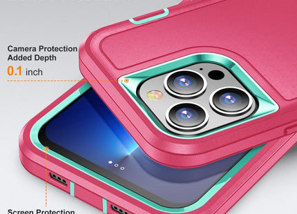 3 in 1 Rugged Holder Phone Case, For iPhone 13 Pro Max, For iPhone 12 / 12 Pro