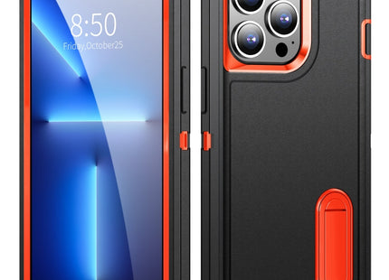 3 in 1 Rugged Holder Phone Case, For iPhone 13 Pro Max, For iPhone 12 / 12 Pro