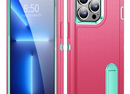 3 in 1 Rugged Holder Phone Case, For iPhone 13 Pro Max, For iPhone 12 / 12 Pro