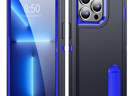 3 in 1 Rugged Holder Phone Case, For iPhone 13 Pro Max, For iPhone 12 / 12 Pro