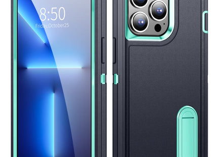 3 in 1 Rugged Holder Phone Case, For iPhone 13 Pro Max, For iPhone 12 / 12 Pro