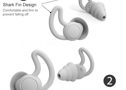 iMeBoBo A1 Shark Fin Version Nano Silicone Sleeping Noise Reduction Earplugs, Two Layer, Three Layer