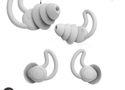 iMeBoBo A1 Shark Fin Version Nano Silicone Sleeping Noise Reduction Earplugs, Two Layer, Three Layer