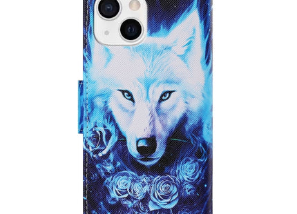 Coloured Drawing Pattern Leather Phone Case, For iPhone 13 mini