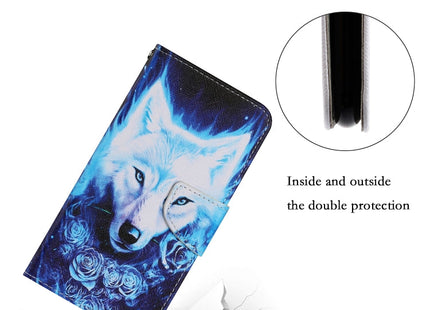 Coloured Drawing Pattern Leather Phone Case, For iPhone 13 Pro
