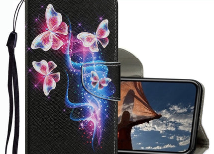 Coloured Drawing Pattern Leather Phone Case, For iPhone 13 Pro