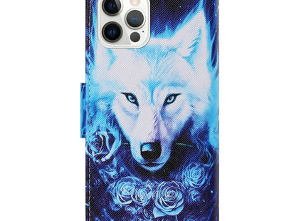 Coloured Drawing Pattern Leather Phone Case, For iPhone 13 Pro Max
