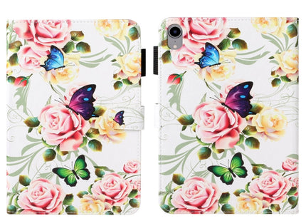 Cross Texture Painted Smart Leather Tablet Case, For iPad mini 2024 / mini 6