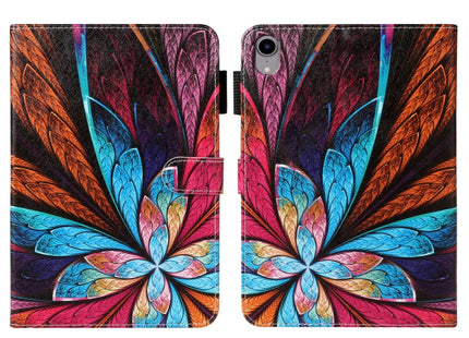Cross Texture Painted Smart Leather Tablet Case, For iPad mini 2024 / mini 6