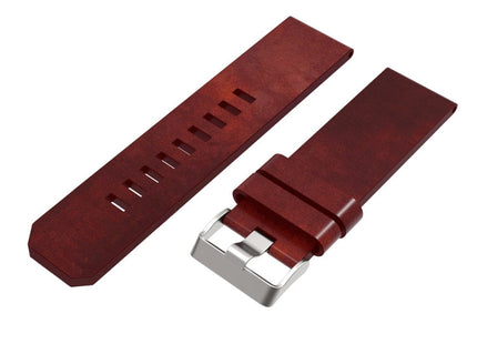 (Without Sewing Thread) Quick Release Leather Strap, For Garmin Fenix 5X