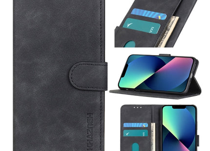 KHAZNEH Retro Texture Leather Phone Case, For iPhone 14, For iPhone 14 Plus, For iPhone 14 Pro, For iPhone 14 Pro Max