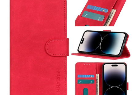 KHAZNEH Retro Texture Leather Phone Case, For iPhone 14, For iPhone 14 Plus, For iPhone 14 Pro, For iPhone 14 Pro Max