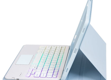 iPad Bluetooth Keyboard Leather Case with Trackpad & Pen Slot