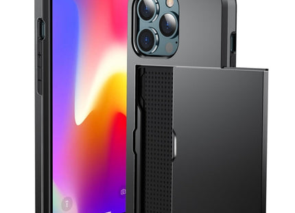 Shockproof Armor Protective Phone Case with Slide Card Slot, For iPhone 14, For iPhone 14 Plus