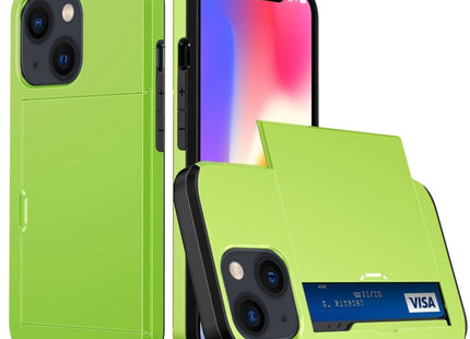 Shockproof Armor Protective Phone Case with Slide Card Slot, For iPhone 14, For iPhone 14 Plus