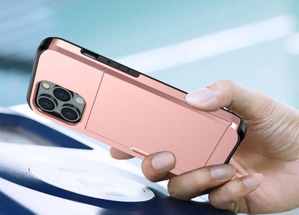 Shockproof Armor Protective Phone Case with Slide Card Slot, For iPhone 14, For iPhone 14 Plus