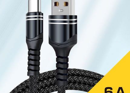 6A Woven Style USB Charging Cable, Cable Length: 1m, USB-C / Type-C, Micro USB, 8 Pin