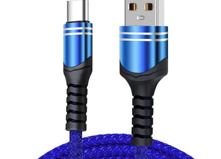 6A Woven Style USB Charging Cable, Cable Length: 1m, USB-C / Type-C, Micro USB, 8 Pin