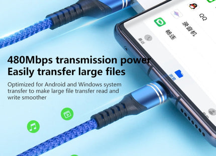 6A Woven Style USB Charging Cable, Cable Length: 1m, USB-C / Type-C, Micro USB, 8 Pin