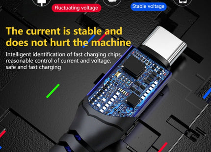 6A Woven Style USB Charging Cable, Cable Length: 1m, USB-C / Type-C, Micro USB, 8 Pin