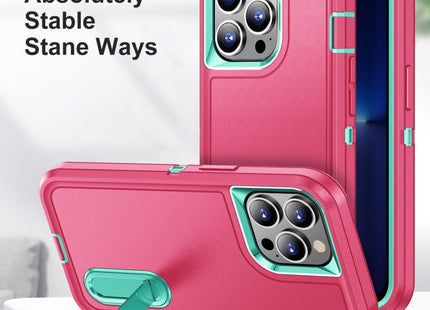 3 in 1 Rugged Holder Phone Case, For iPhone 14 Pro, For iPhone 14 Pro Max