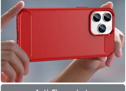Brushed Texture Carbon Fiber TPU Phone Case, For iPhone 14 Plus, For iPhone 14, For iPhone 14 Pro, For iPhone 14 Pro Max