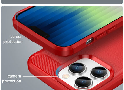 Brushed Texture Carbon Fiber TPU Phone Case, For iPhone 14 Plus, For iPhone 14, For iPhone 14 Pro, For iPhone 14 Pro Max